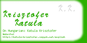 krisztofer katula business card